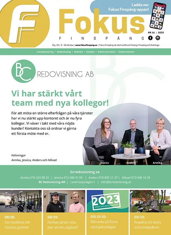 Framsida Fokus Finspång tidning