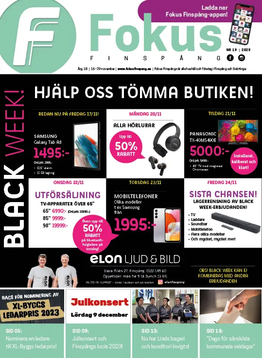 Framsida Fokus Finspång tidning